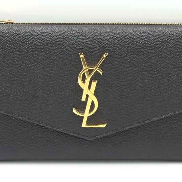 YSL Grain De Poudre Monogram uptown wallet - Picture 1 of 10